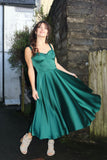 Forrest green A-line dress