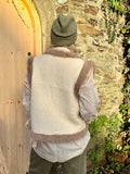 Embroidered knit gilet