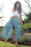 Blue ornate balloon trousers