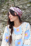 Pink/purple Jungle silky scarf