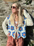 Floral crochet cardigan