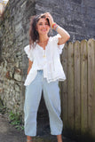 Ruffle cotton blouse