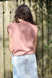 Sleeveless rust tee