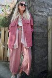 Crochet embellished kimono (Pink)