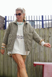 Leopard print quilted jacket