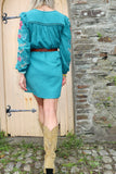 Floral embroidered cotton dress