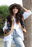 Aztec knit vest