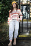 Peach stripe knit jumper