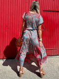 Patchwork floral dress