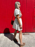 Embroidered tea dress