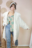 Cream fringe knit cardigan