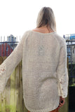 Lace sleeve sparkly jumper