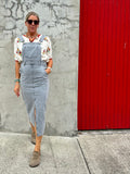 Grey dress overalls