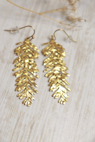 Leaf Earrings (Gold)