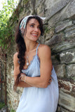 Blue/green jungle silky scarf