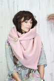 Fluffy knit scarf (Pink)
