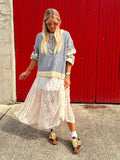 Embroidered stripe jumper