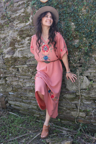 Floral embroidered dress