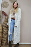 Long crochet kimono cardigan