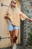 Apricot floral blouse