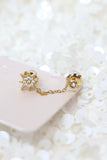 Star chain earring (Gold)