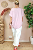 Three feather tee (Dusty pink)