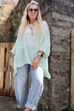 Light knit top (Sea green)