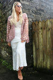 Chunky sequin sleeve cardigan