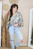 Silky floral blouse