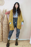 Knit cardigan with pockets(Ochre)