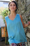 Silky v neck tank top