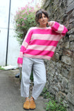 Fuchsia stripe knit jumper