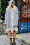 Fluffy grey  jacket