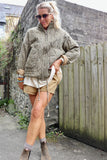 Leopard print quilted jacket