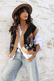 Aztec knit vest