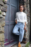 White embroidered and beaded blouse