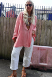 Pink linen Blouse