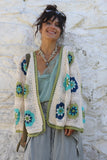 Floral crochet cardigan