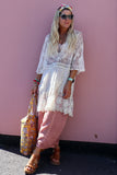 Floral lace tunic (Ecru)