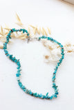Blue apatite stone beaded necklace