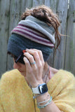 Multiway stripe beanie (Grey)