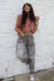 Barrel leg cargo jeans