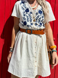Embroidered tea dress