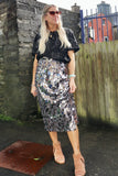 Chunky sequin skirt (Silver)
