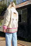Sun embroidered cargo jacket