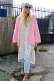 Soft knit pink cardigan