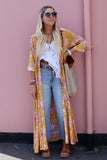 Floral mustard shirt dress