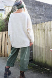 V neck knit jumper (Oatmeal)