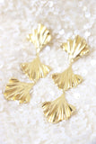 Layered ruffle earrings (Gold)