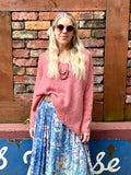 Pink knit jumper